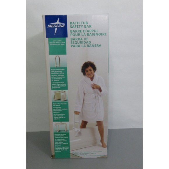 Medline Other - Medline White Clamp On Bath Tub Safety Bar Handle  Holds Up To 250 lbs.